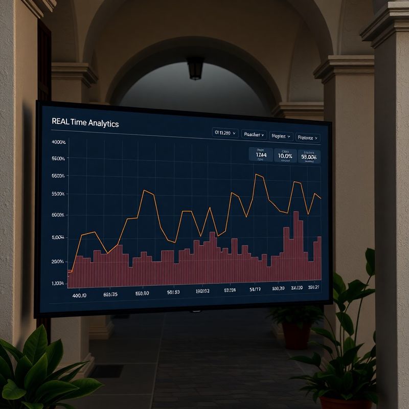 Real-time analytics graph panel with coral data curves